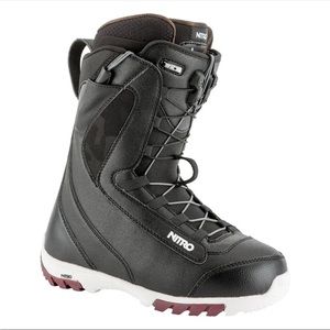 Nitro Cuda TLS Snowboard Boots Women's 6 Black Camo New IN BOX ASAP Ship